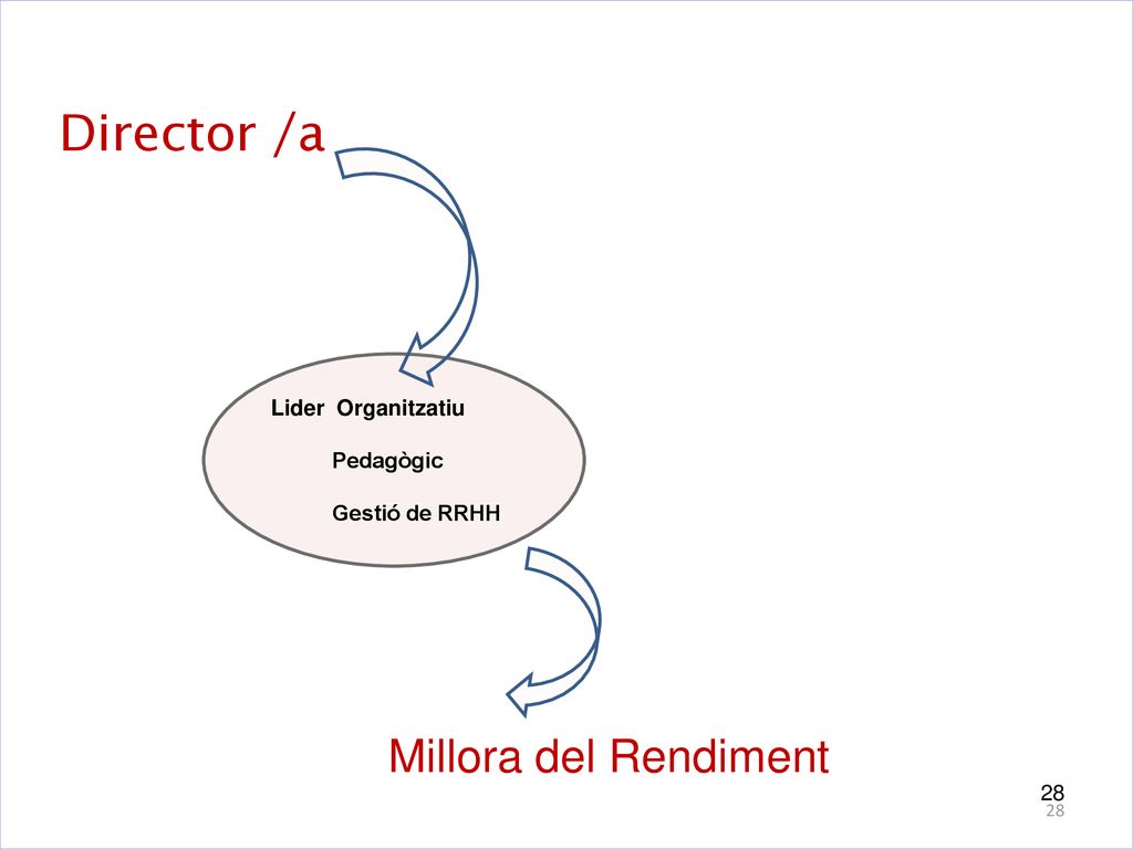 Director /a Millora del Rendiment Lider Organitzatiu Pedagògic