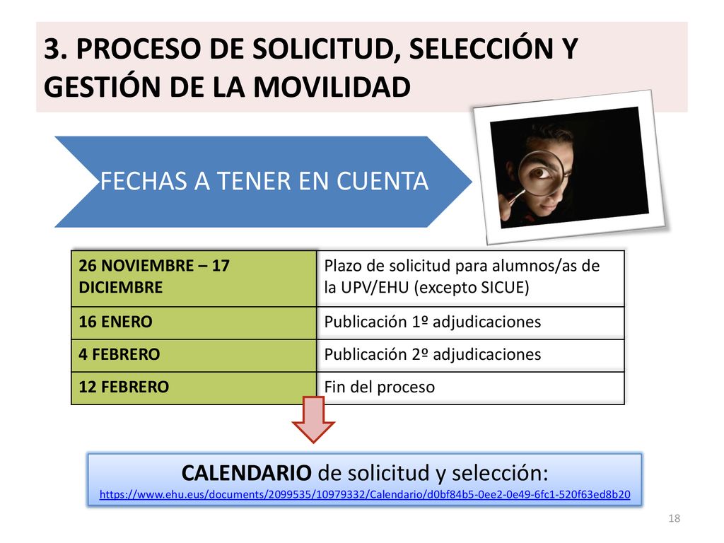 3. PROCESO DE SOLICITUD, SELECCIÓN Y GESTIÓN DE LA MOVILIDAD