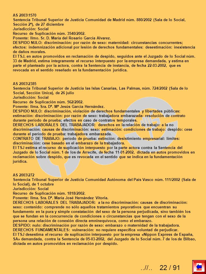 AS 2003\1570 Sentencia Tribunal Superior de Justicia Comunidad de Madrid núm. 880/2002 (Sala de lo Social, Sección 2ª), de 27 diciembre.