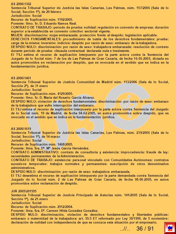 AS 2006\1302 Sentencia Tribunal Superior de Justicia las Islas Canarias, Las Palmas, núm. 157/2006 (Sala de lo Social, Sección 1ª), de 20 febrero.