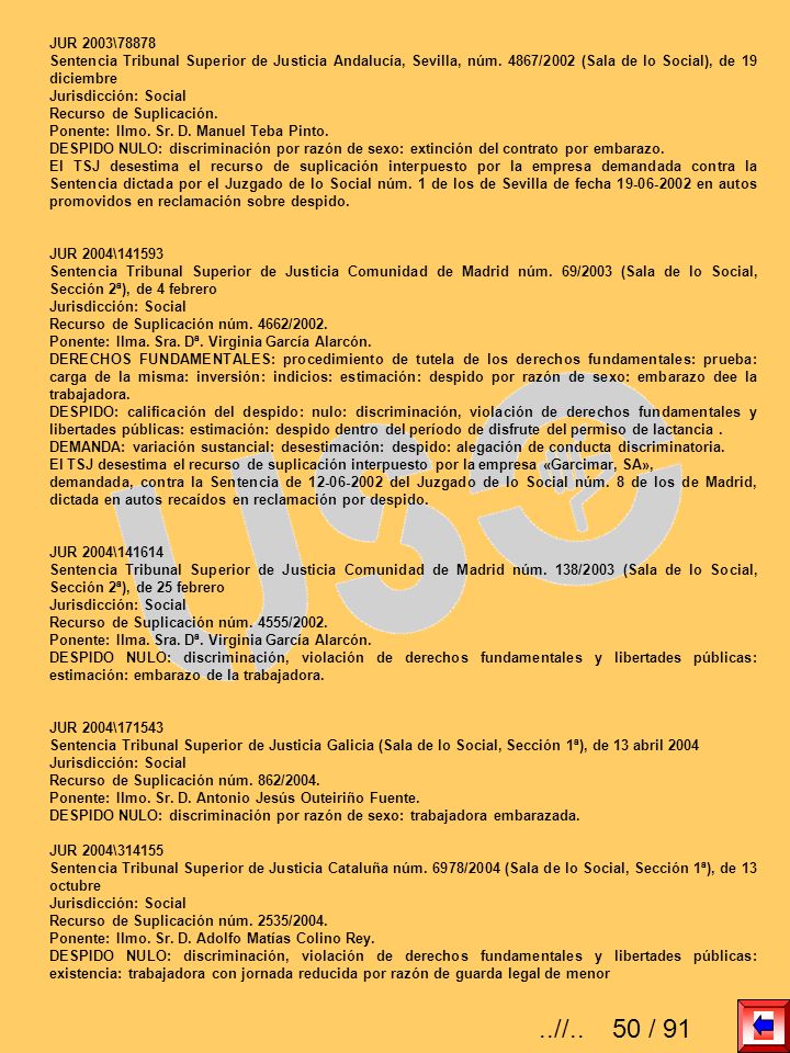 JUR 2003\78878 Sentencia Tribunal Superior de Justicia Andalucía, Sevilla, núm. 4867/2002 (Sala de lo Social), de 19 diciembre.