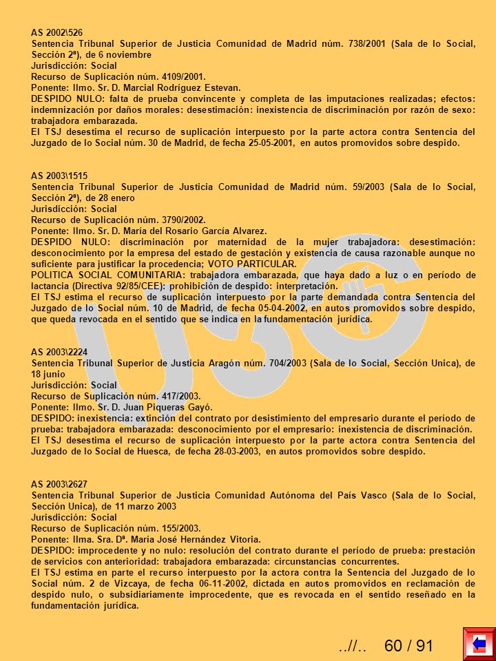 AS 2002\526 Sentencia Tribunal Superior de Justicia Comunidad de Madrid núm. 738/2001 (Sala de lo Social, Sección 2ª), de 6 noviembre.