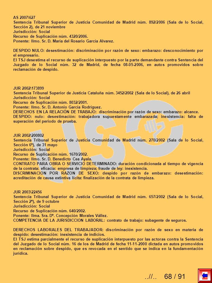 AS 2007\627 Sentencia Tribunal Superior de Justicia Comunidad de Madrid núm. 892/2006 (Sala de lo Social, Sección 2), de 21 noviembre.