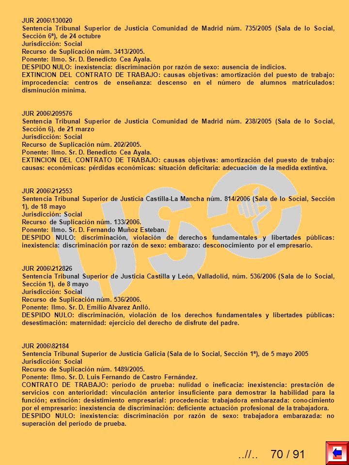 JUR 2006\ Sentencia Tribunal Superior de Justicia Comunidad de Madrid núm. 735/2005 (Sala de lo Social, Sección 6ª), de 24 octubre.