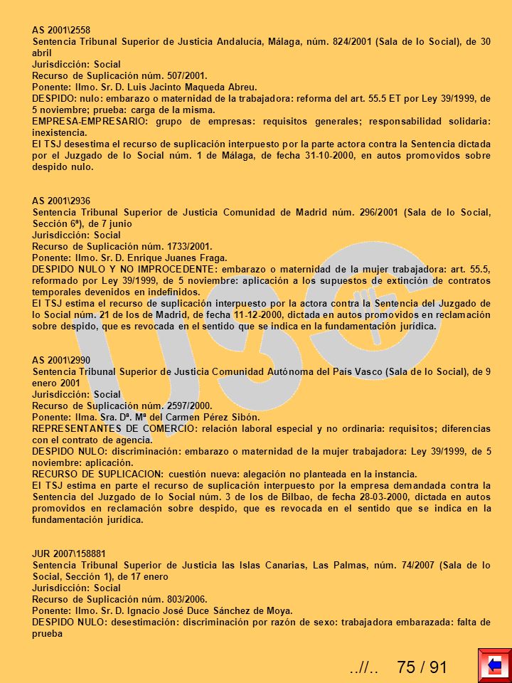 AS 2001\2558 Sentencia Tribunal Superior de Justicia Andalucía, Málaga, núm. 824/2001 (Sala de lo Social), de 30 abril.