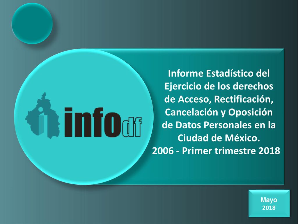 Informe Estadístico del Ejercicio de los derechos de Acceso, Rectificación, Cancelación y Oposición de Datos Personales en la Ciudad de México.
