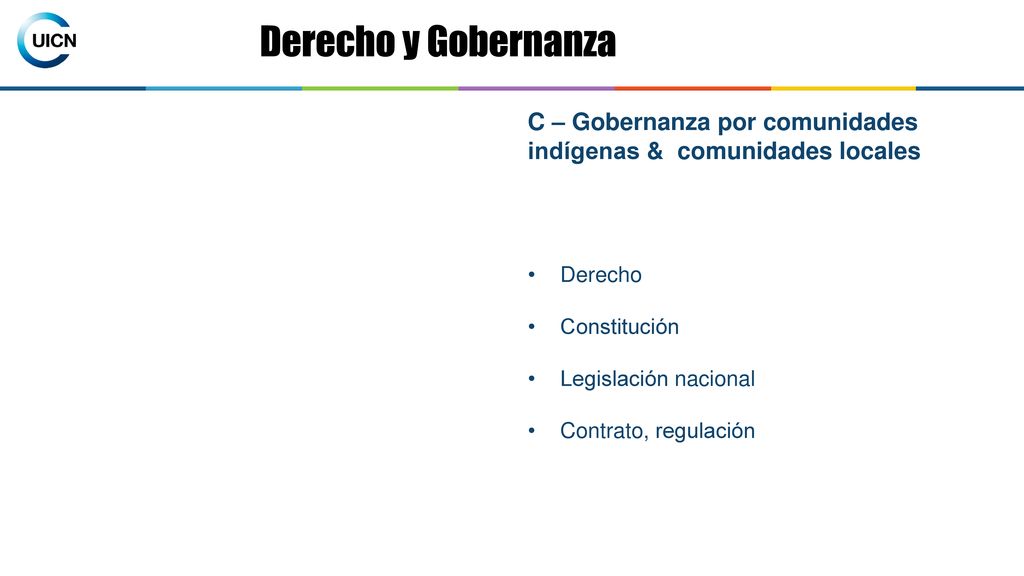 Derecho y Gobernanza C – Gobernanza por comunidades indígenas & comunidades locales. Derecho. Constitución.