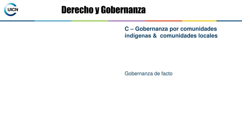 Derecho y Gobernanza C – Gobernanza por comunidades indígenas & comunidades locales.