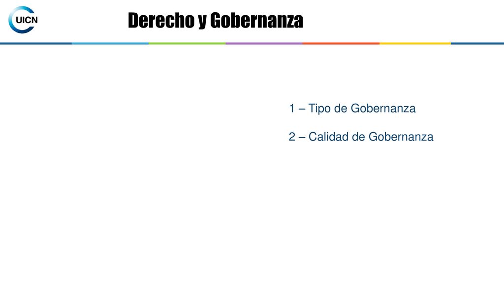Derecho y Gobernanza 1 – Tipo de Gobernanza 2 – Calidad de Gobernanza