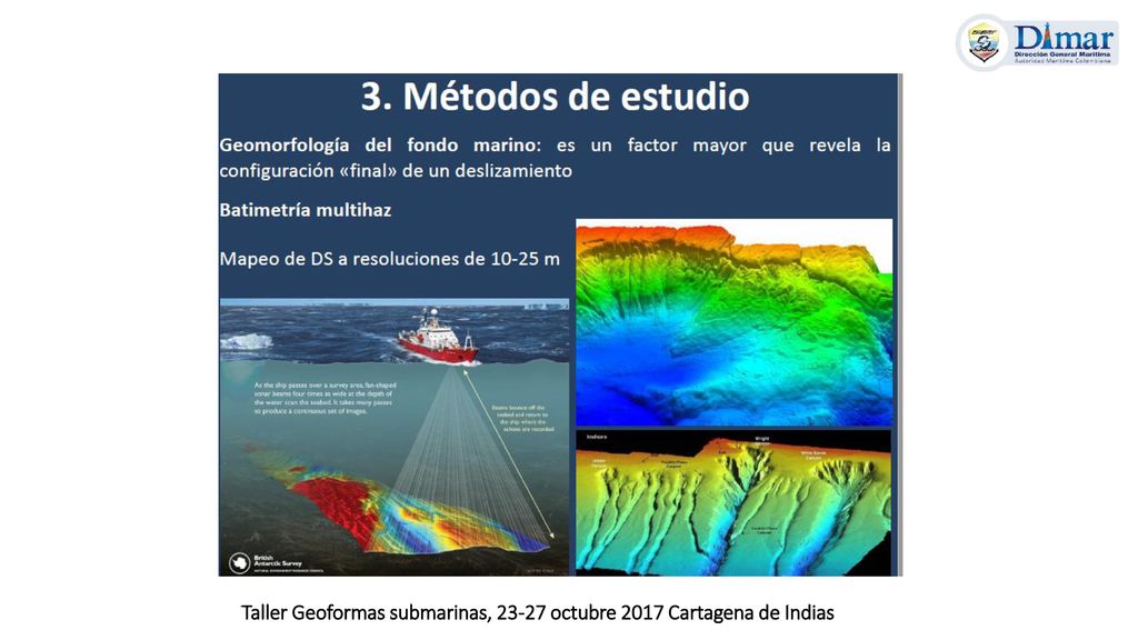 Taller Geoformas submarinas, octubre 2017 Cartagena de Indias