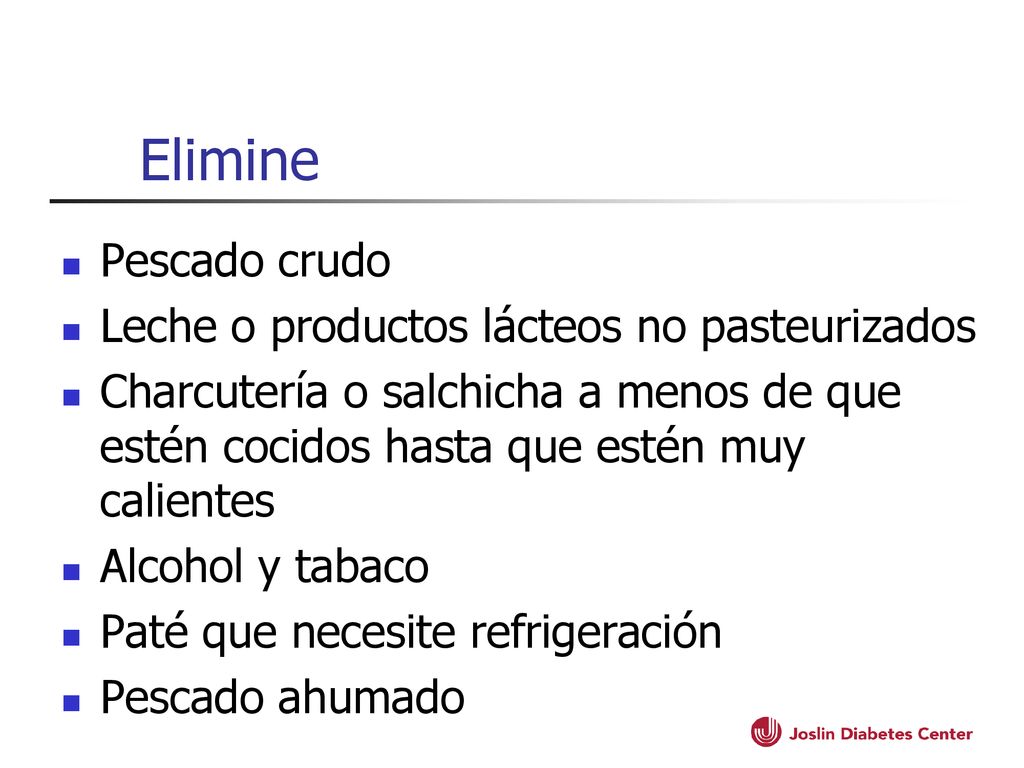 Elimine Pescado crudo Leche o productos lácteos no pasteurizados