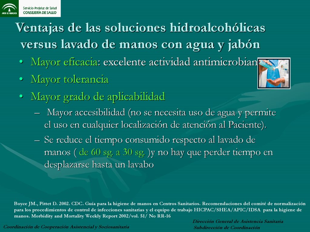 Ventajas de las soluciones hidroalcohólicas versus lavado de manos con agua y jabón