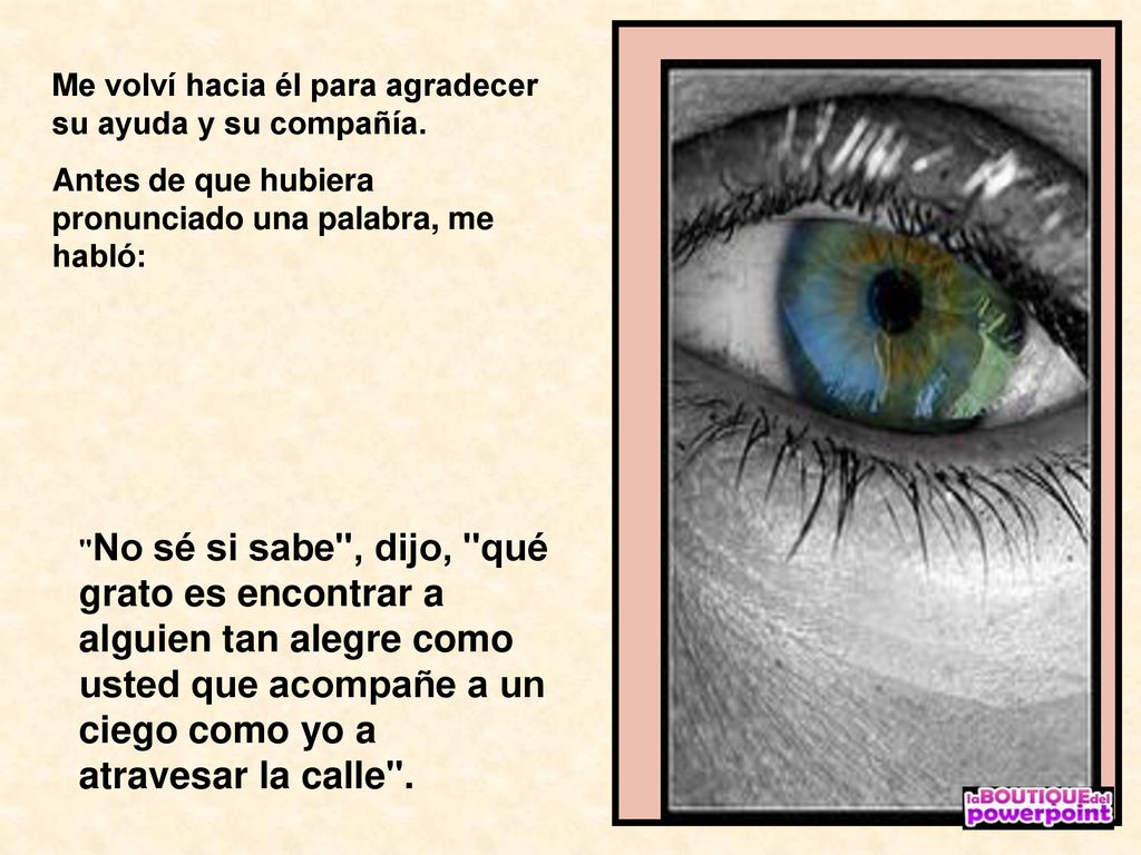Me volví hacia él para agradecer su ayuda y su compañía.