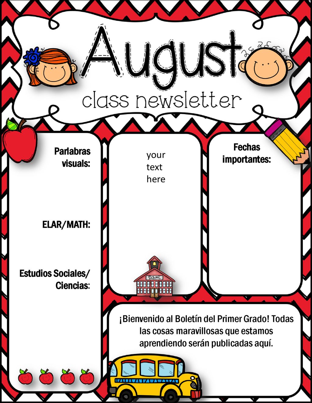 Fechas importantes: Parlabras. visuals: ELAR/MATH: Estudios Sociales/ Ciencias: your. text. here.