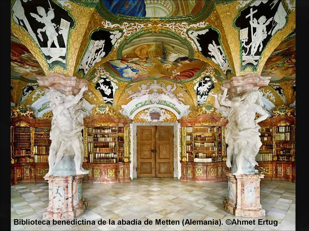 Biblioteca benedictina de la abadía de Metten (Alemania). ©Ahmet Ertug