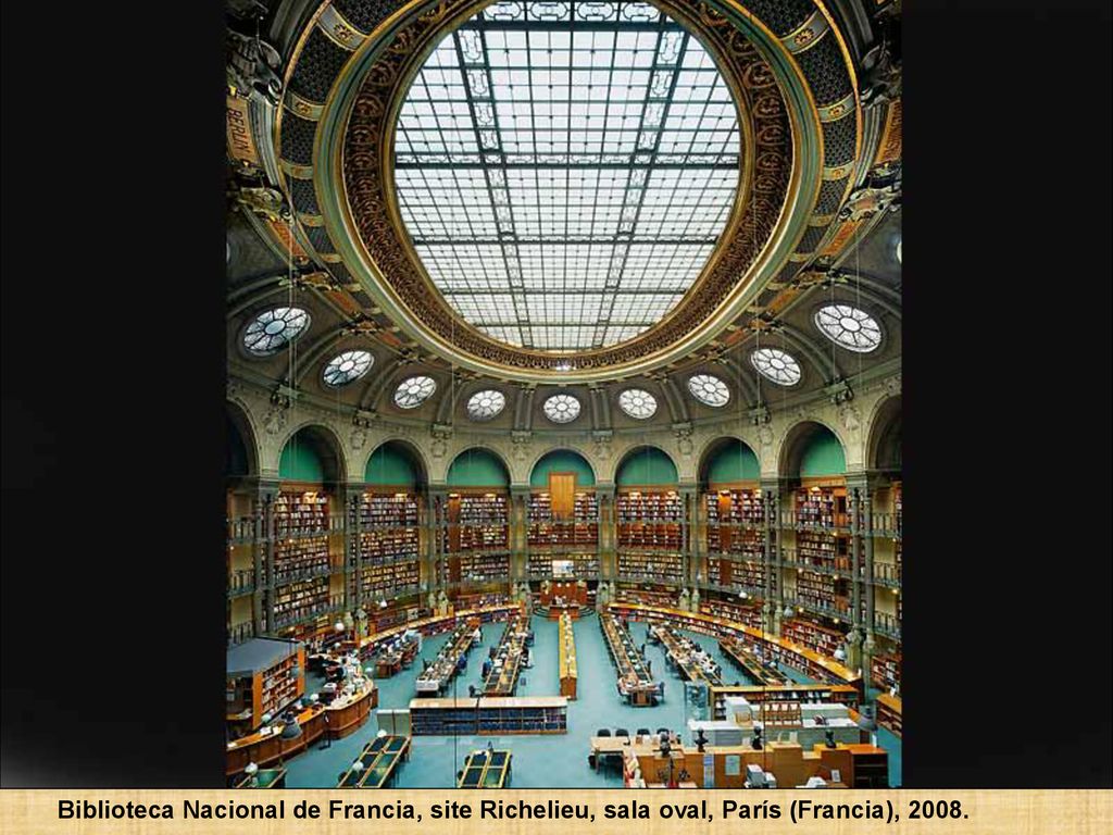Biblioteca Nacional de Francia, site Richelieu, sala oval, París (Francia), 2008.