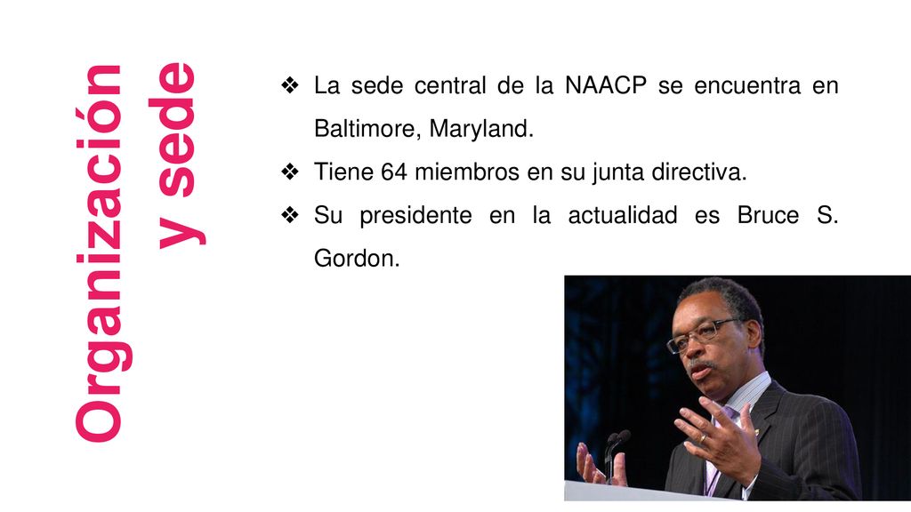La sede central de la NAACP se encuentra en Baltimore, Maryland.