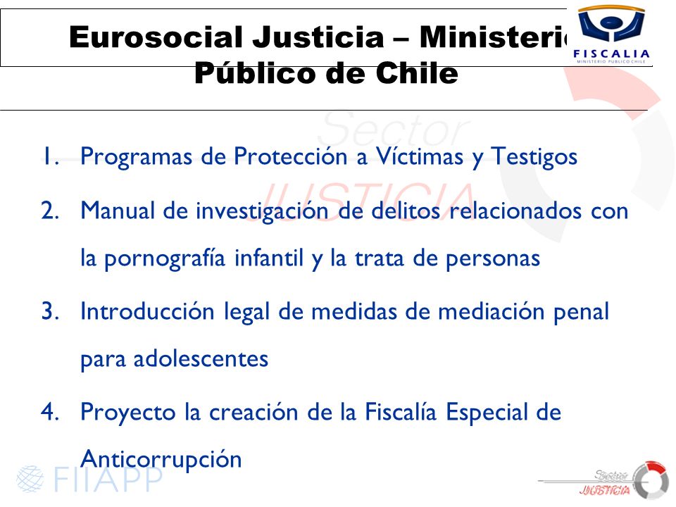 Eurosocial Justicia – Ministerio Público de Chile