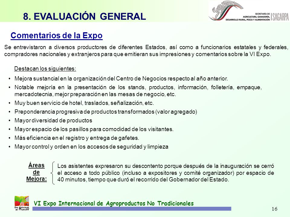 VI Expo Internacional de Agroproductos No Tradicionales