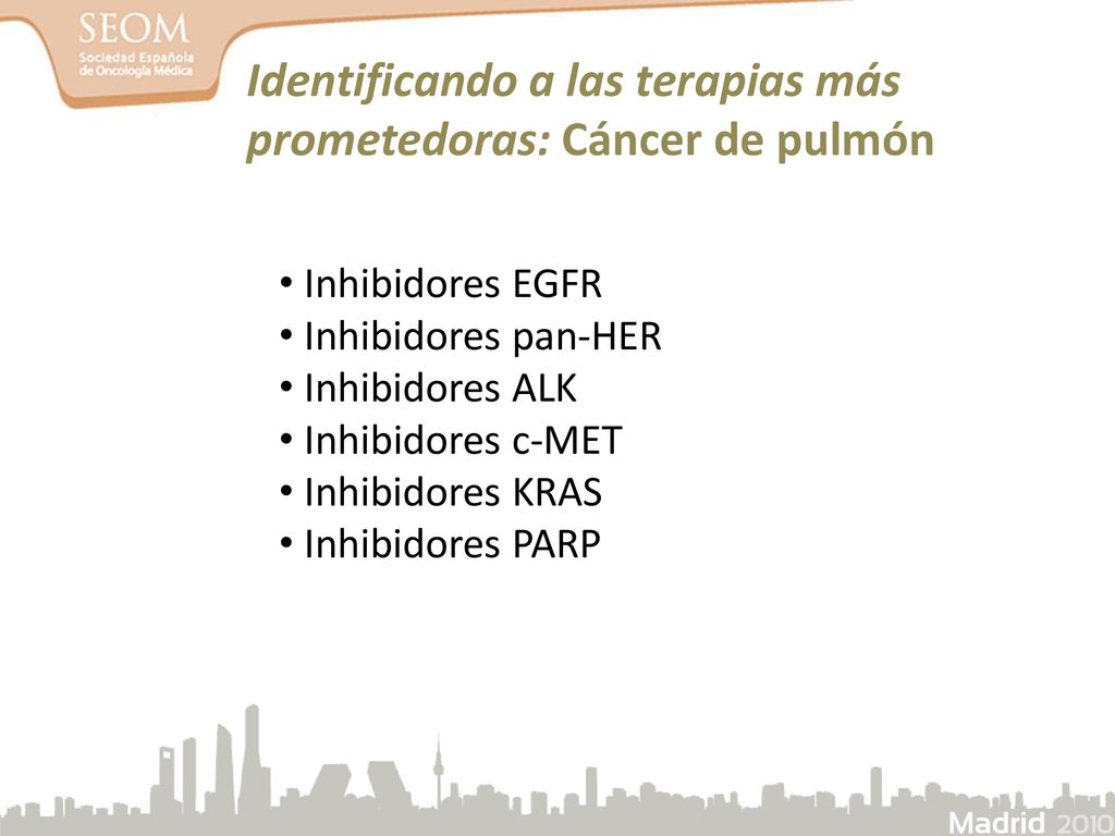 Identificando a las terapias más prometedoras: Cáncer de pulmón