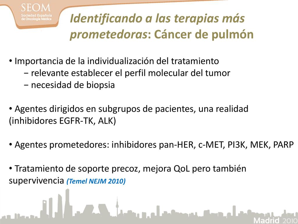 Identificando a las terapias más prometedoras: Cáncer de pulmón