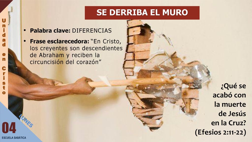 04 SE DERRIBA EL MURO ¿Qué se acabó con la muerte de Jesús en la Cruz