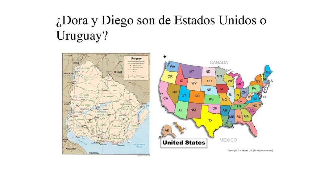 ¿Dora y Diego son de Estados Unidos o Uruguay