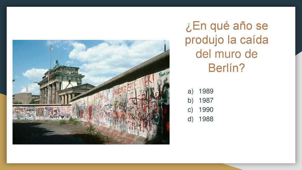 ¿En qué año se produjo la caída del muro de Berlín