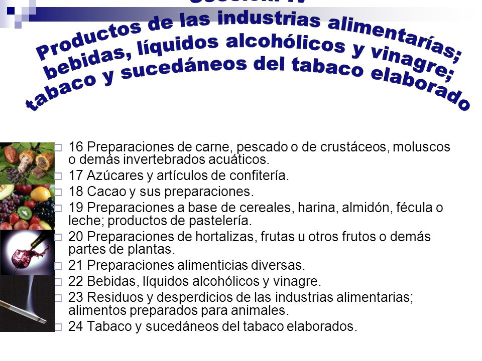 Productos de las industrias alimentarías;