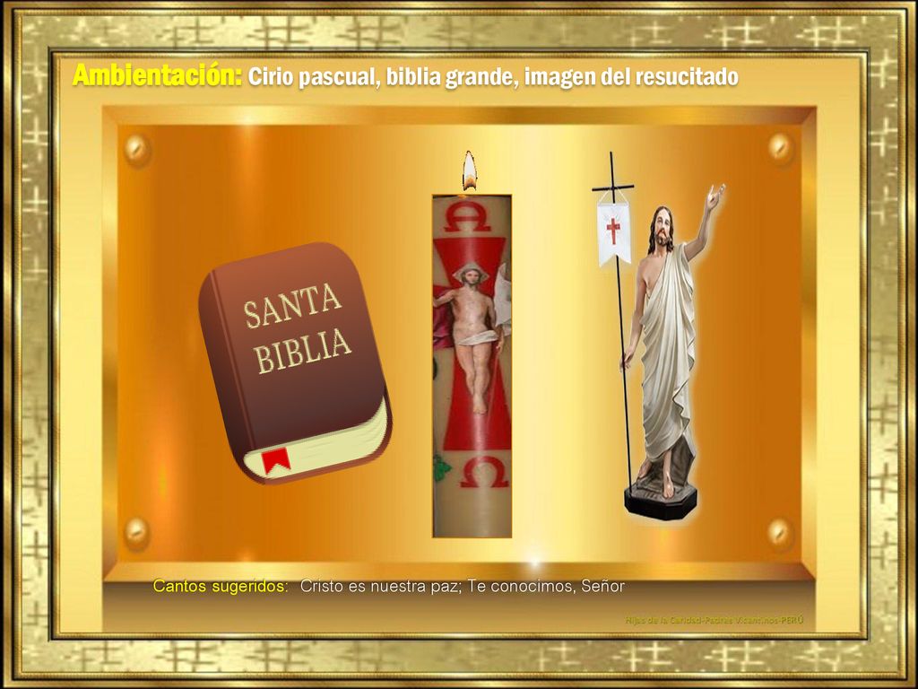 Cantos sugeridos: Cristo es nuestra paz; Te conocimos, Señor