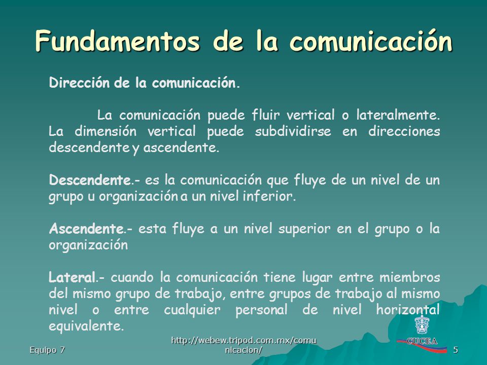 Fundamentos de la comunicación
