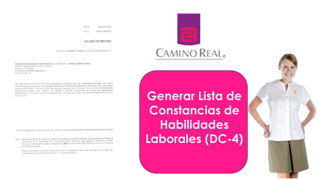 Generar Lista de Constancias de Habilidades Laborales (DC-4)