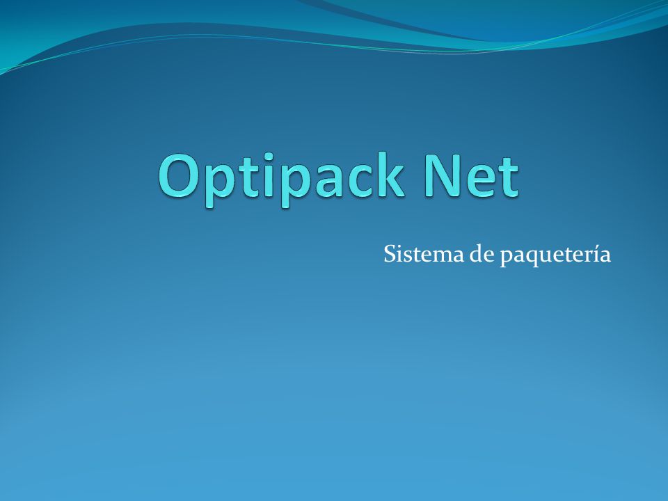 Optipack Net Sistema de paquetería