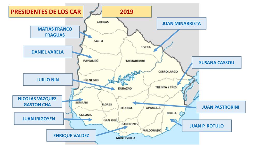 PRESIDENTES DE LOS CAR 2019 JUAN MINARRIETA MATIAS FRANCO FRAGUAS