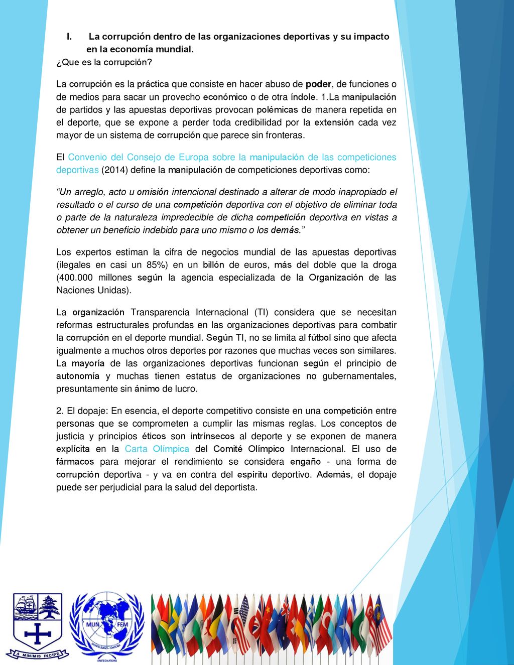 La corrupción dentro de las organizaciones deportivas y su impacto en la economía mundial.