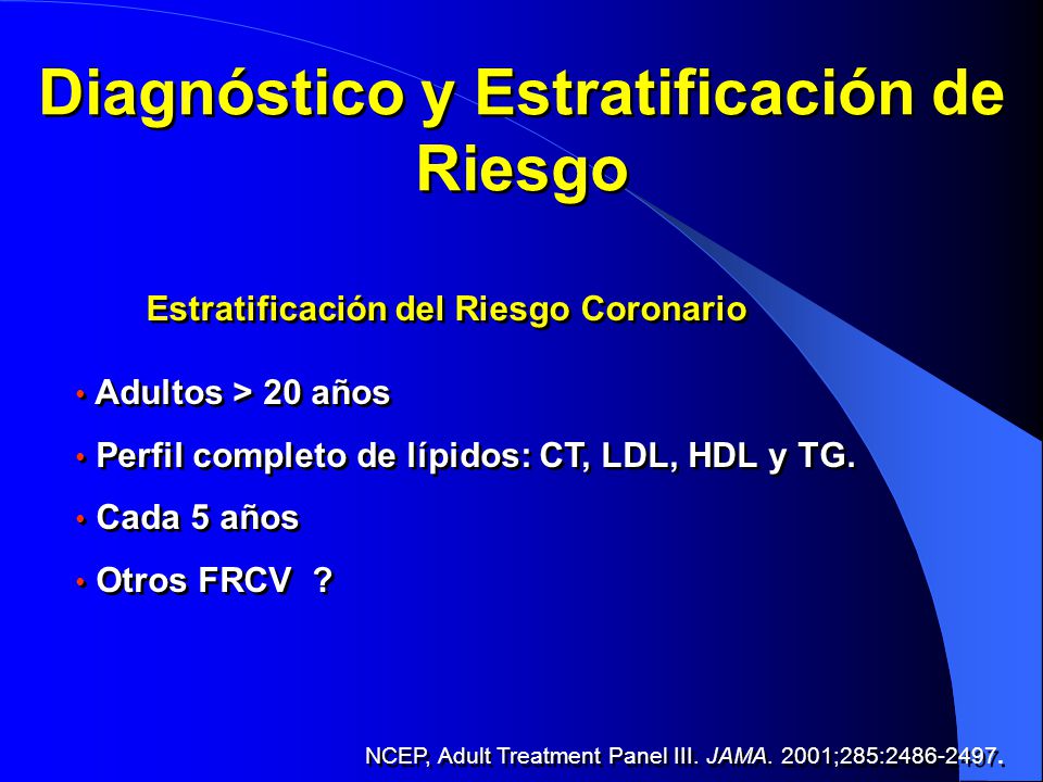 Diagnóstico y Estratificación de Riesgo