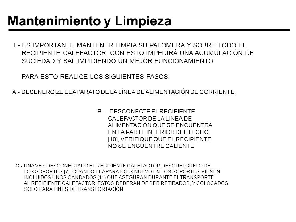 Mantenimiento y Limpieza