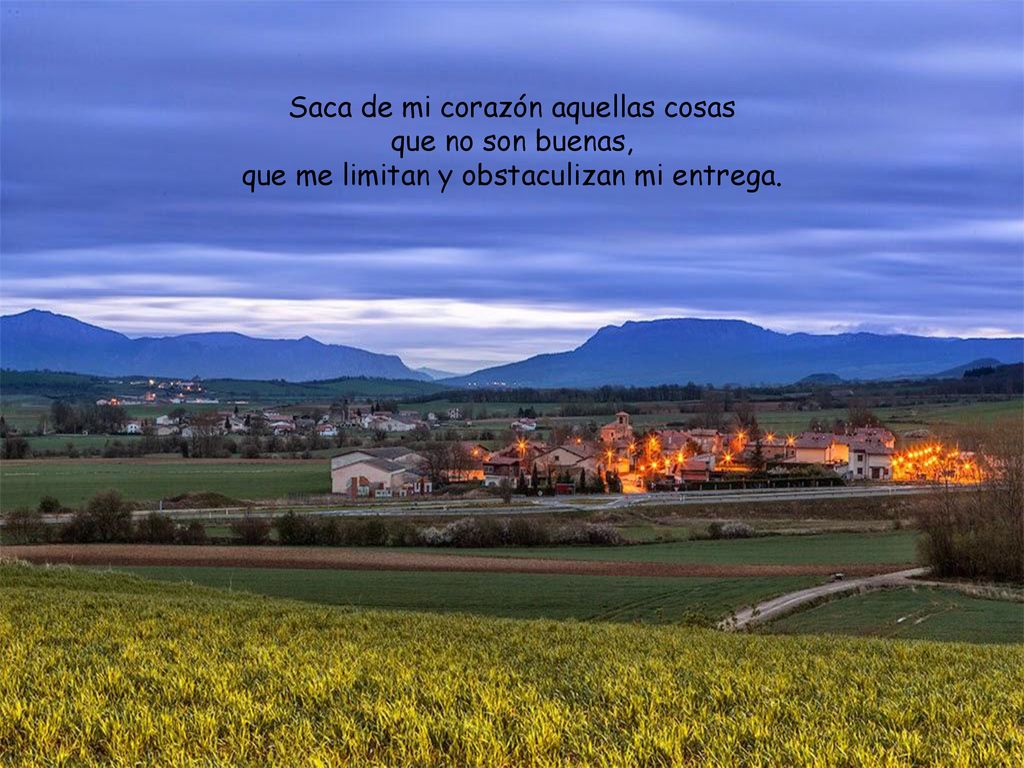 Saca de mi corazón aquellas cosas que no son buenas,