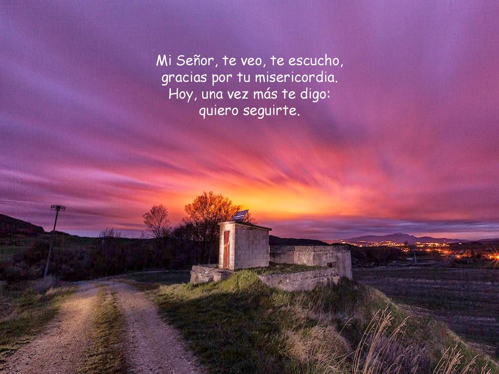 Mi Señor, te veo, te escucho, gracias por tu misericordia.