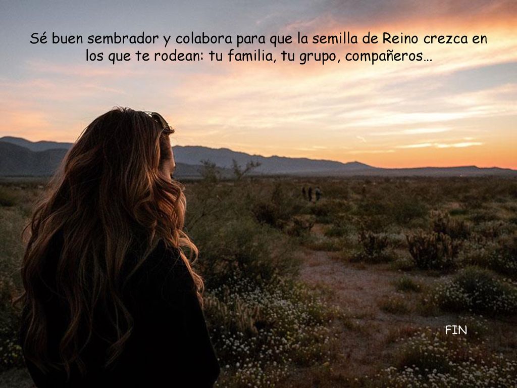 Sé buen sembrador y colabora para que la semilla de Reino crezca en los que te rodean: tu familia, tu grupo, compañeros…