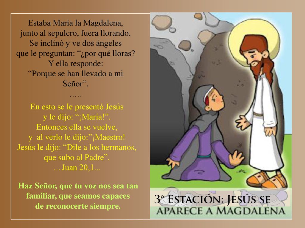 Estaba María la Magdalena, junto al sepulcro, fuera llorando.