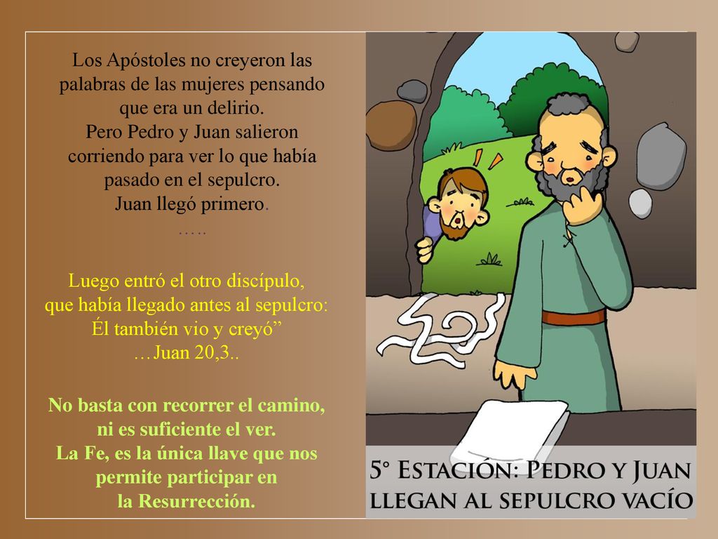 Luego entró el otro discípulo, que había llegado antes al sepulcro: