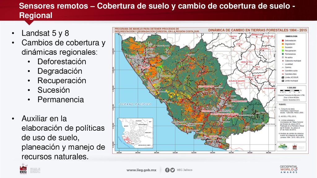 Sensores remotos – Cobertura de suelo y cambio de cobertura de suelo - Regional
