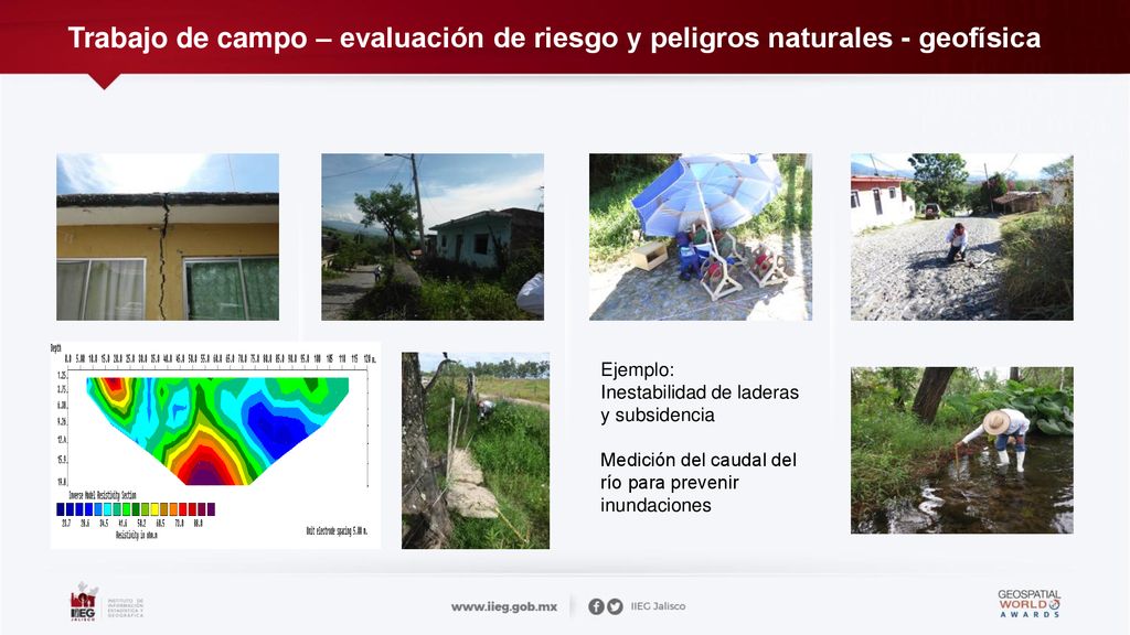 Trabajo de campo – evaluación de riesgo y peligros naturales - geofísica