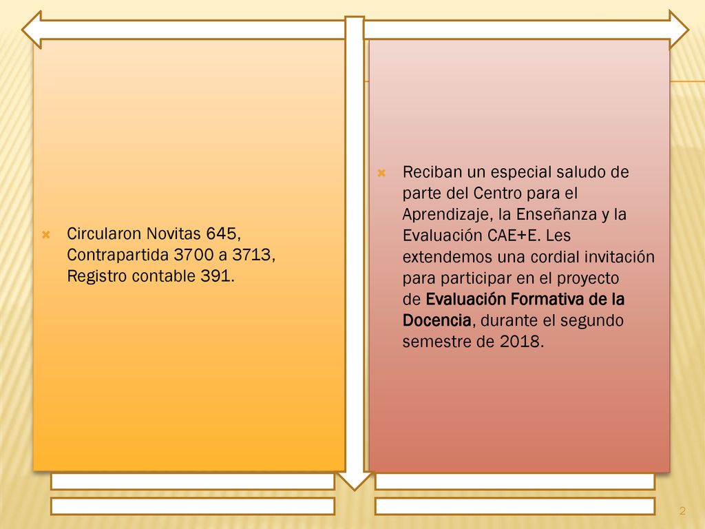 Circularon Novitas 645, Contrapartida 3700 a 3713, Registro contable 391.