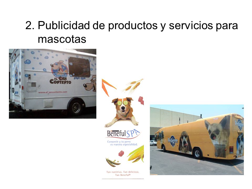 2. Publicidad de productos y servicios para