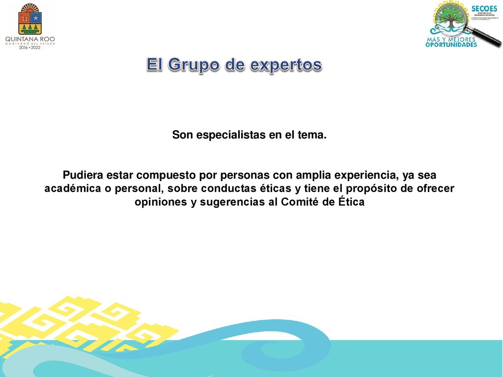 Son especialistas en el tema.