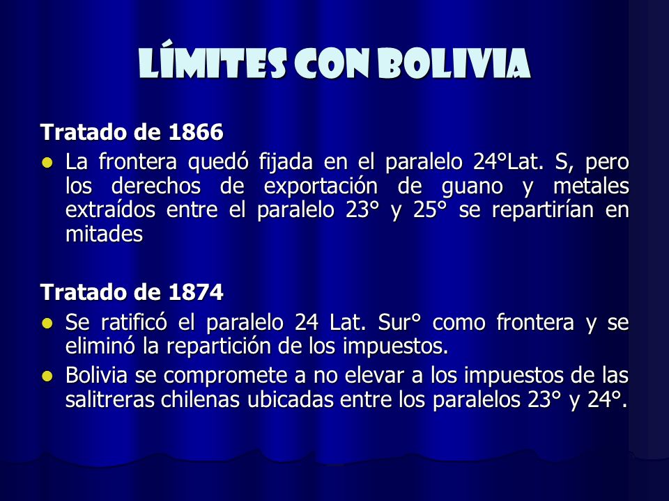 Límites CON BOLIVIA Tratado de 1866