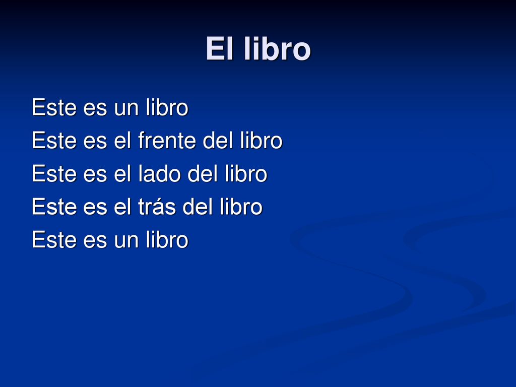 El libro Este es un libro Este es el frente del libro