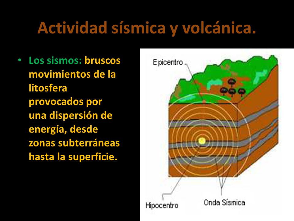 Actividad sísmica y volcánica.